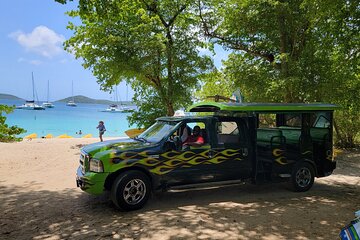 Honeymoon Beach, St. John Safari Shuttle from Caneel Bay Resort Entrance