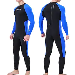Men's Rash Guard Dive Skin Suit UPF50 Breathable Quick Dry Long Sleeve Diving Suit Bathing Suit Back Zip Swimming Diving Surfing Snorkeling Patchwork Autumn / Fall Spring Summer Lightinthebox