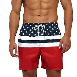 Men's Swim Shorts Swim Trunks Board Shorts Pocket Drawstring Elastic Waist Graphic Comfort Breathable Short Casual Holiday Beach Streetwear Stylish 1 2 Lightinthebox