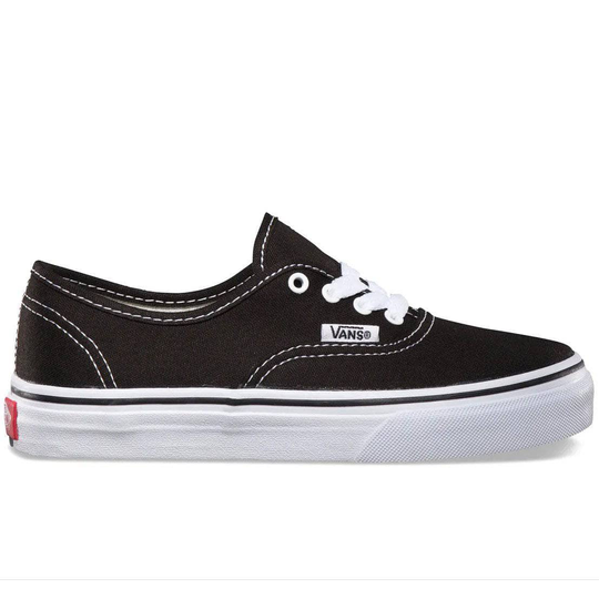 Vans Youth Kids Authentic Skate Shoes Black True White