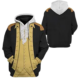 Inspired by Historical Figure George Washington Cosplay Costume Hoodie Cartoon 3D Harajuku Graphic Kawaii Hoodie For Men's Women's Adults' Terylene Lightinthebox