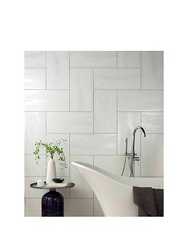 Topps Tiles Lustre White 30Cm X 60Cm (Box Of 10 Tiles)