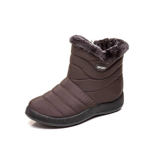 (Brown, 36) Ladies Fur Lined Snow Boots Womens Warm Winter Fashion Grip Sole Boots Shoes UK Size