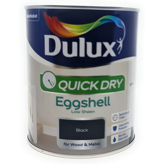 Dulux - Quick Dry EGGSHELL 750ml - Black