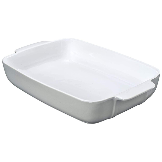 Pyrex Signature Ceramic Rectangular Roaster with Grips 25 x 19cm Grey
