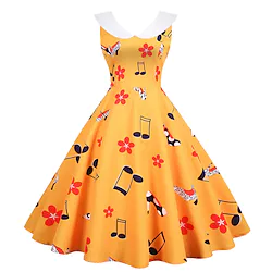 Audrey Hepburn 1950s Cocktail Dress Vintage Dress Spring Summer Dress Rockabilly Prom Dress Women's Adults' Costume Vintage Cosplay Homecoming Prom Vacation Sleeveless Turndown Dress Christmas Lightinthebox