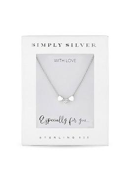 Simply Silver Gift Boxed Sterling Silver 925 Triple Heart Necklace