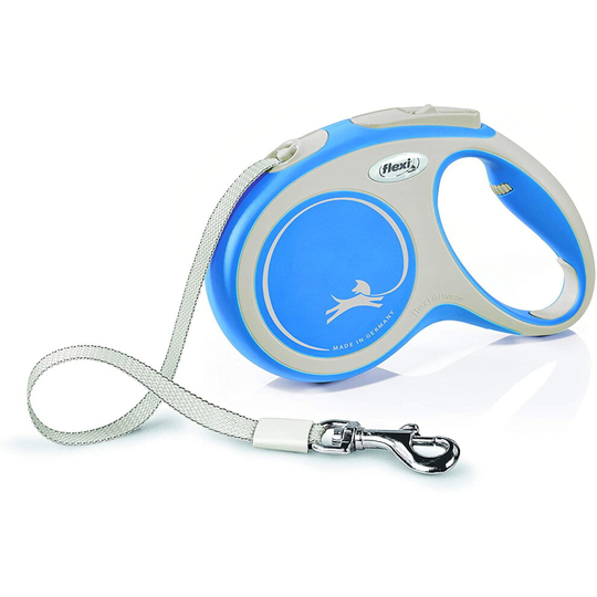 Flexi Tape Soft Grip Retractable Lead Medium Dog Blue Leash 5m