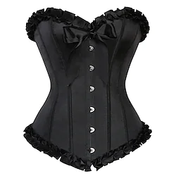 Cosplay Gothic Rococo Overbust Corset Masquerade Overbust Corset Women's Tummy Control Push Up Bow Costume Vintage Cosplay Party Plus Size Corset Masquerade Lightinthebox