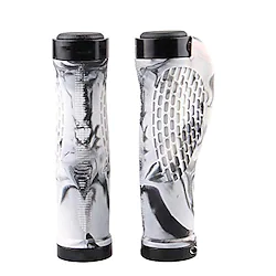 mountain bike 1 pair aluminum lock lock-on rubber ergonomic cycling parts bicycle grips handlebar grips cover handlebar cover(blackamp;white) Lightinthebox