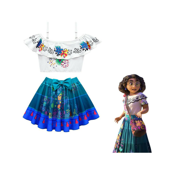 (Mirabel , 120/5-6Y) Girls Encanto Swimsuit Swimming Costume 2-10Y