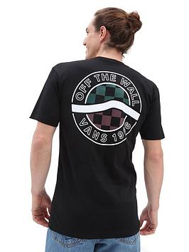 Vans Off The Wall Circle Checker Short Sleeve T-Shirt - Black/Multi, Black Multi, Size Xs, Men