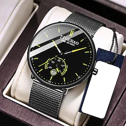 Automatic Movement Non-Mechanical Men'S Watch Large Dial Calendar Waterproof Luminous Steel Belt Watch Lightinthebox