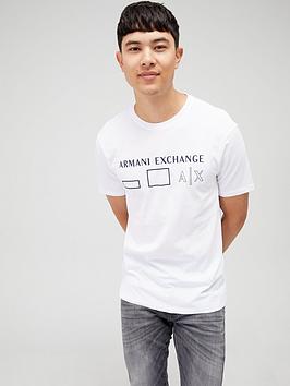 Armani Exchange Armani Exchange Logo Box T-Shirt - White, White, Size Xs, Men