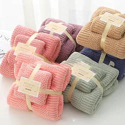 Waffle Bath Towels Set for Bathroom, Thick, Soft Absorbent Bath Towels, 1PC Bath Towel1PC Hand Towel, Microfiber Quick Dry Bath Towel, Multipurpose Bath Sheets Towels for Bath, Gym and Spa Lightinthebox