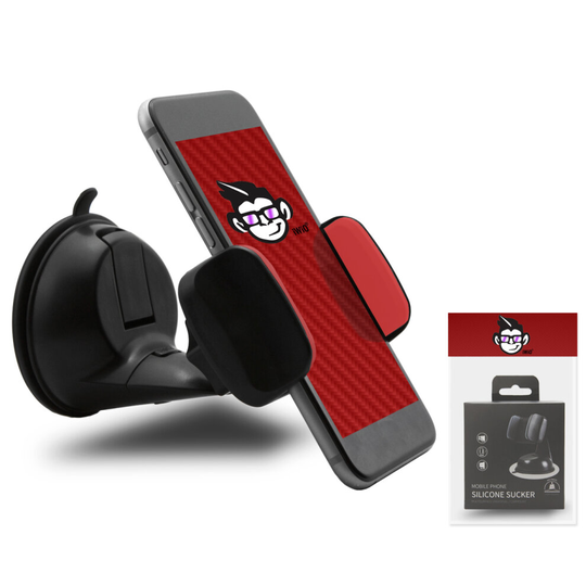 Sticky Gel Suction Pad Adjustable Grip Mobile Phone Holder Mount for BLU Energy M - BLACK