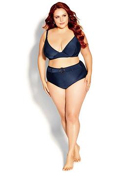 City Chic Java Bikini Brief - Navy