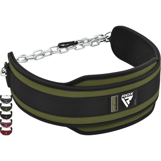 (Army Green) RDX Dip Belt with Heavy Duty 40 Adjustable Steel Chain
