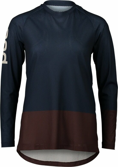POC MTB Pure Women's LS Jersey Turmaline Navy/Axinite Brown S