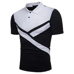 Men's Golf Shirt Tennis Shirt Quick Dry Moisture Wicking Lightweight Short Sleeve T Shirt Top Slim Fit Patchwork Summer Tennis Golf Running Lightinthebox