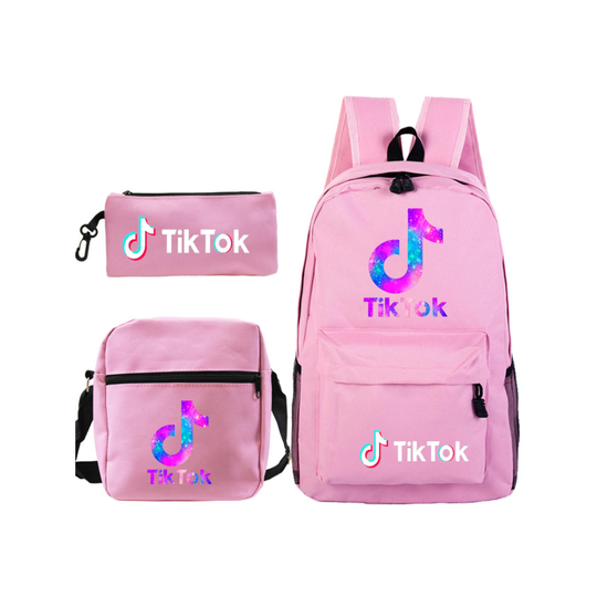 (20) 3 pcs TikTok School Bag Lunch Bag Pencil Box Set Backpack