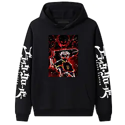 Inspired by Black Clover Asta Hoodie Cartoon Manga Anime Front Pocket Graphic Hoodie For Men's Women's Unisex Adults' Hot Stamping 100% Polyester Lightinthebox