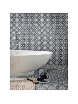 Topps Tiles Fleur Blue 33Cm X 33Cm (Box Of 13 Tiles)