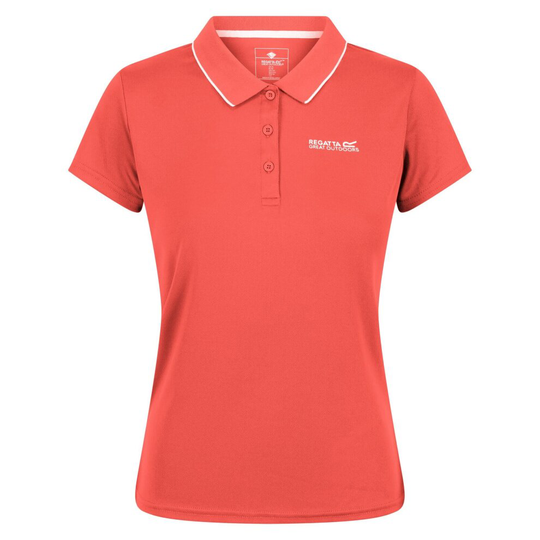 (14 UK, Neon Peach) Regatta Womens/Ladies Maverick V Polo Shirt