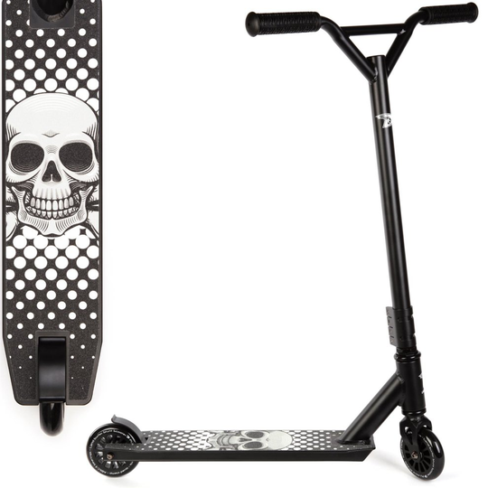 Land Surfer Stunt Scooter - Black Skull
