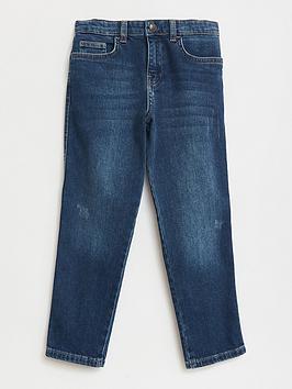 White Stuff Boys River Rip & Repair Jeans - Deep Blue, Deep Blue, Size Age: 3-4 Years