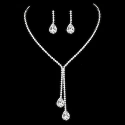 Bridal Jewelry Sets Two-piece Suit Imitation Diamond 1 Necklace Earrings Women's Classic Sweet Lovely Classic Love Precious Jewelry Set For Wedding Gift Lightinthebox