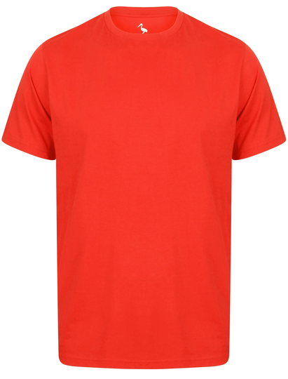 T-Shirts Kinsley Basic Cotton Crew Neck T-Shirt In Ribbon Red - South Shore / L - Tokyo Laundry