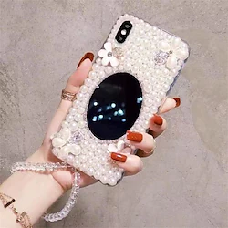 Phone Case For Samsung Galaxy Back Cover S22 Ultra Plus S21 FE S20 S10 Plus S10 S10 Lite Rhinestone Mirror Dustproof Crystal Diamond Animal TPU Lightinthebox