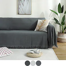 Sofa Cover Sofa Blanket Solid Color Couch Cover Couch Protector Sofa Throw Cover Washable for Armchair/Loveseat/3 Seater/4 Seater/L Shape Sofa Contemporary Embossed Polyester / Cotton Blend Slipcovers Lightinthebox