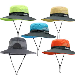 Sun Hat Bucket Hat Wide Brim Summer Outdoor Packable UV Protection Breathable Quick Dry Hat Nylon Dark-Gray Green Yellow for Lightinthebox
