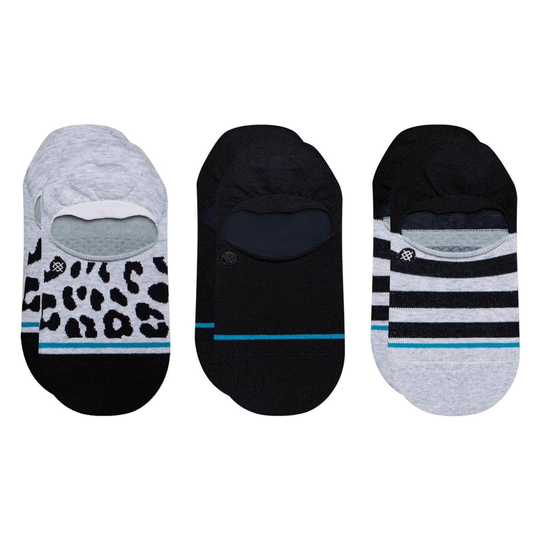 Stance Womens Leopard Super Invisible/No Show Ankle Socks - Multi (3 Pack)