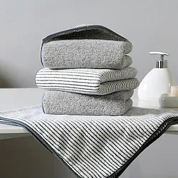 Antibacterial Bamboo Charcoal Fiber Towel Coral Fleece Wipe Head Beauty Soft Highly Absorbent Quick Dry For Bathroom Hotel Spa Lightinthebox