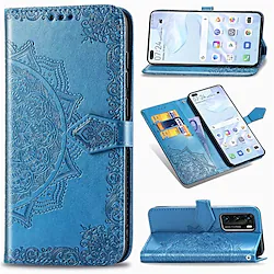 Mandala Embossed Leather Wallet Flip Case for Huawei P40 Pro P40 lite P Smart 2019 P Smart Z P30 Pro P20 Pro Honor 20 Honor 10 lite Y5 Y9 Y7 Y6 2019 Mate 30 Mate 20 Card Holder Stand Phone Case Cover Lightinthebox