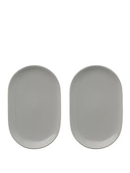 Typhoon CafÉ Concept Set Of 2 Grey Snack Saucers