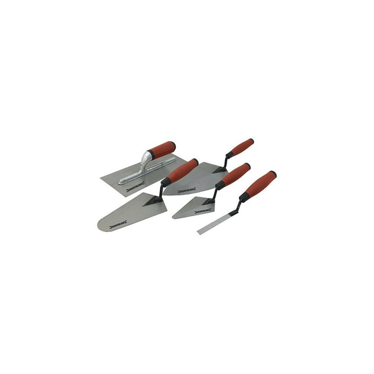 Silverline Soft-grip Trade Trowel Set 5pce 5pce - Softgrip 395016 Pieces - trowel set 5pce silverline trade softgrip 395016 pieces