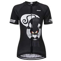 21Grams Women's Cycling Jersey Short Sleeve Bike Jersey Top with 3 Rear Pockets Mountain Bike MTB Breathable Quick Dry Moisture Wicking Back Pocket Green Blue Purple Animal Cat Sports Clothing Apparel Lightinthebox