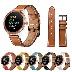 1 pcs Smart Watch Band for Garmin Vivoactive 3 Forerunner 55 245 645 Music Forerunner 255 / Vivoactive 4 / Venu 2 Venu Sq 2 Music Plus Vivoactive 3 Music 20mm 22mm Genuine Leather Smartwatch Strap Lightinthebox