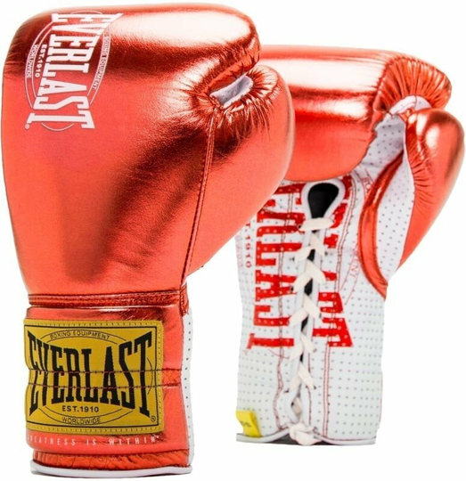 Everlast 1910 Pro Fight Gloves Red 8oz