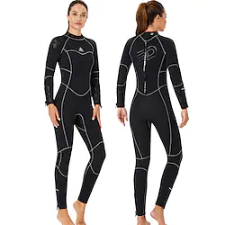 DiveSail Women's Full Wetsuit 5mm SCR Neoprene Diving Suit Thermal Warm UPF50 Fleece Lining High Elasticity Long Sleeve Full Body Back Zip - Swimming Diving Surfing Snorkeling Patchwork Autumn Lightinthebox