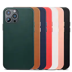Phone Case For Apple Back Cover iPhone 14 Pro Max 14 Plus 13 12 11 Pro Max Mini X XR XS Bumper Frame Soft Edges Shockproof Solid Colored PU Leather Lightinthebox