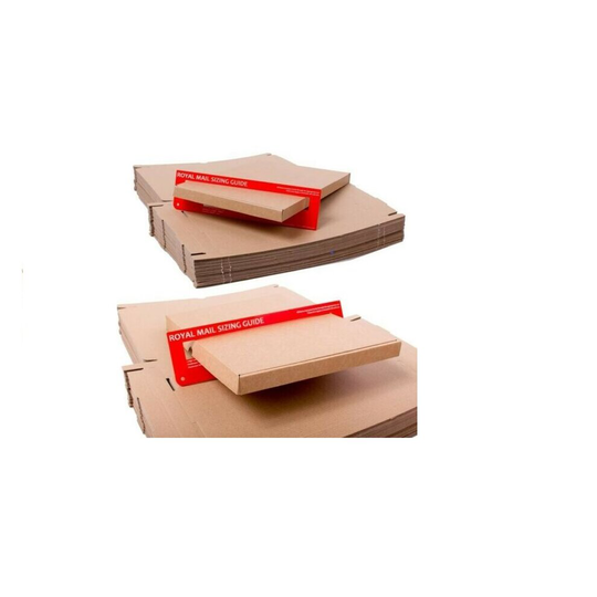 (Brown, 25) A4 Royal Mail Large Letter Postal Box - (34x23x2.3)cm