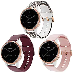 3 PCS Smart Watch Band for Garmin Forerunner 255S Music Vivoactive 4S / Vivomove 3S / Venu 2S Soft Silicone Smartwatch Strap Waterproof Shockproof Sport Band Replacement Wristband Lightinthebox