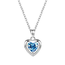 Pendant Necklace Rhinestones S925 Sterling Silver Women's Vintage Fashion Artistic Geometrical Heart Heart Shape Necklace For Street Daily Holiday Lightinthebox
