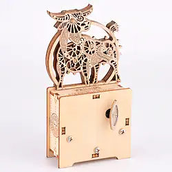 3D Wooden Puzzle Music Box DIY Model Taurus Kits Gift for Adults and Teens Christmas/Birthday Gift Lightinthebox