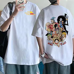 Inspired by One Piece Monkey D. Luffy Roronoa Zoro T-shirt Cartoon Manga Anime Classic Street Style T-shirt For Men's Women's Unisex Adults' Hot Stamping 100% Polyester Lightinthebox